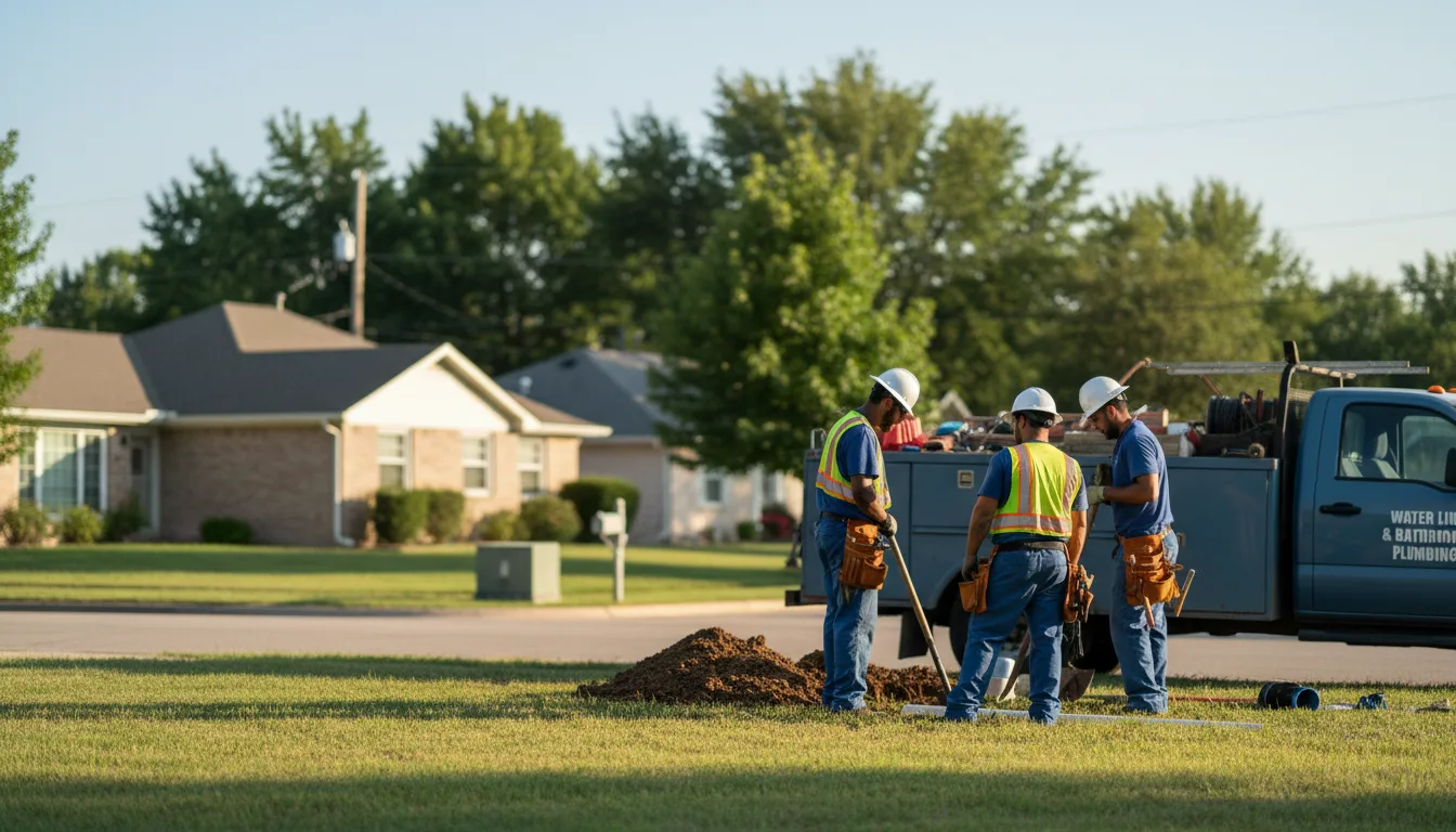 Residential water line and bathroom plumbing service in Hallwood, VA